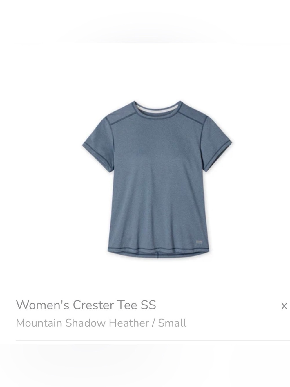 Stio Women’s Crester Tee - Shadow Heather Blue